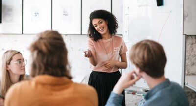 educational management training in a modern classroom setting