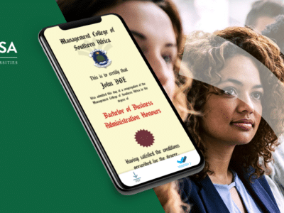 MANCOSA offers forgery-proof blockchain certificates